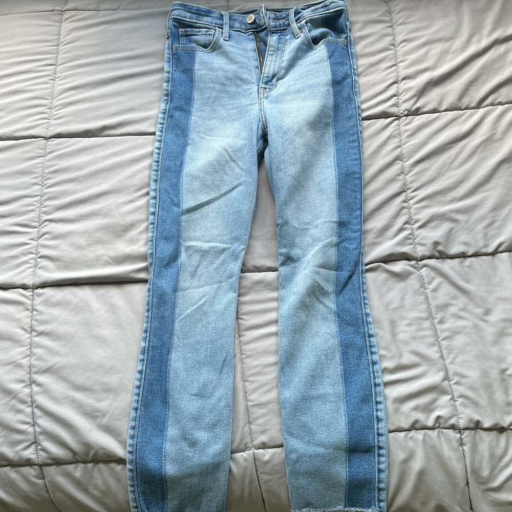 Hollister Ultra High Rise Two-Tone Skinny Jeans